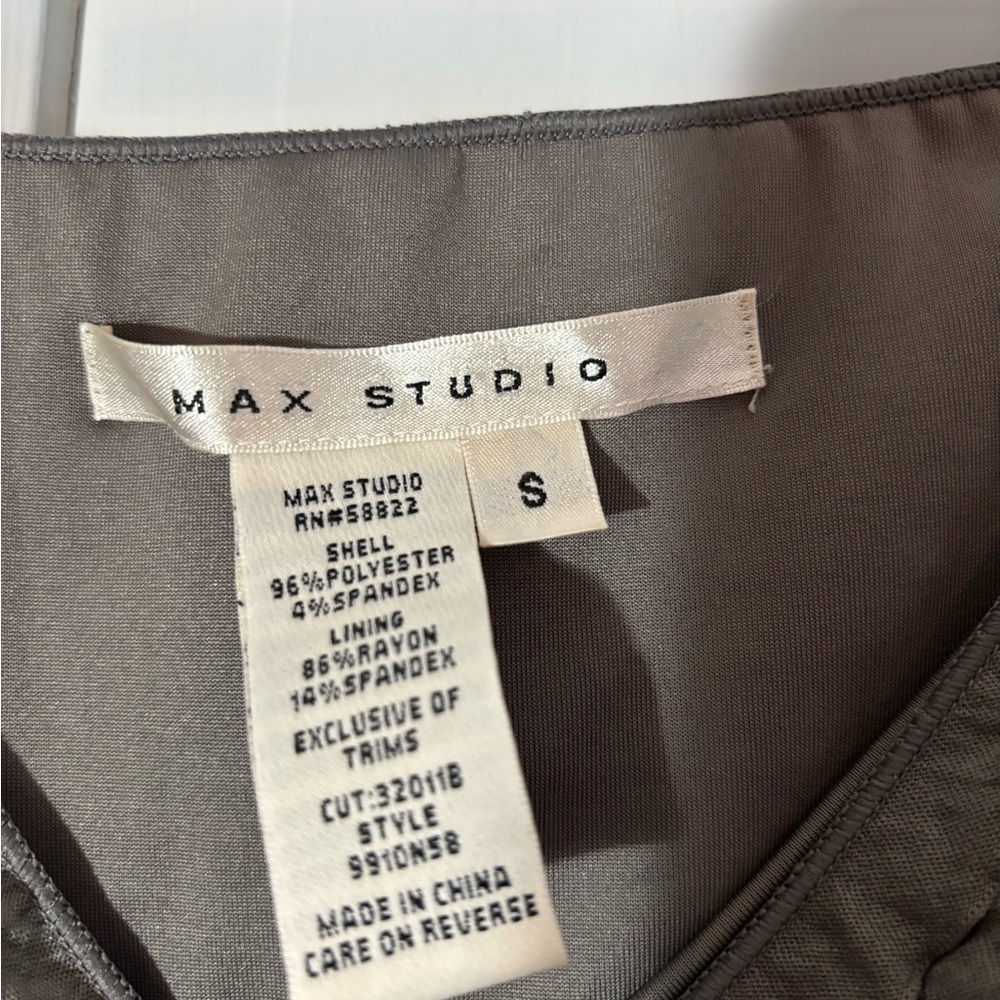 Max Studio Gray Ruffle Dress - Picture 5 of 9